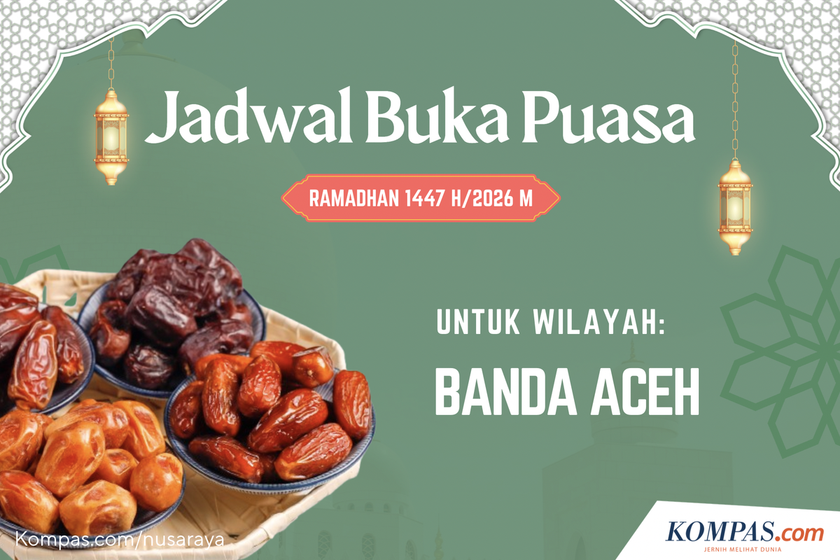 Ramadhan 2026, Jadwal Buka Puasa Kota Banda Aceh Selama Ramadhan 2026 untuk Muhammadiyah