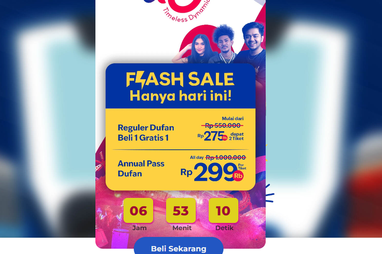 harga tiket dufan 2025, promo tiket dufan agustus 2025, promo tiket dufan hari ini, promo tiket dufan beli satu gratis satu, cara beli tiket promo dufan, Khusus Hari Ini, Beli 1 Gratis 1 Tiket Dufan Ancol