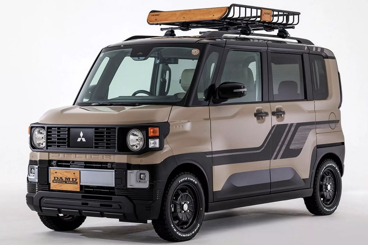 modifikasi, Mitsubishi Pajero, Mitsubishi Delica Mini Disulap Jadi Mini Pajero Bergaya Retro
