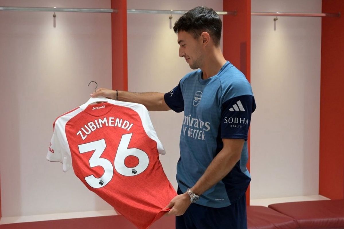 Arsenal, Martin Zubimendi, Real Sociedad, Premier League, Liga Inggris, arsenal, premier league, Alasan Martin Zubimendi Pilih Nomor 36 di Arsenal