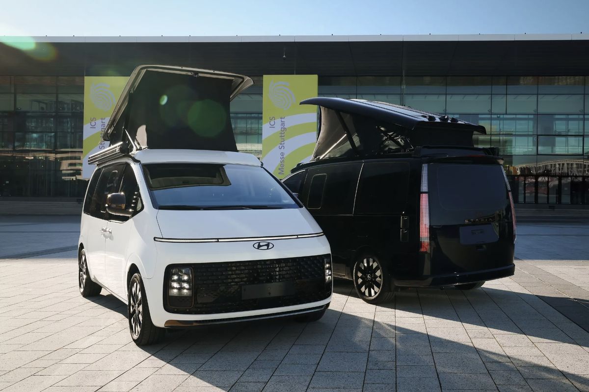 Hyundai, Hyundai Pamerkan Camper Listrik Berbasis Staria, Pakai Panel Surya