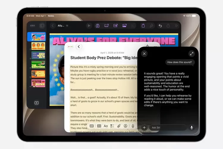 Siri AI, Apple, iPhone, iPad, iPadOS 27, iOS 27, iOS 27 dan iPadOS 27 Resmi Diumumkan, Siri AI Jadi Fitur Andalan, Siri AI bisa bantu menulis dan mengolah catatan, Visual Intelligence hadir di iPhone dan iPad, Performa lebih cepat, iPhone dan iPad yang kebagian