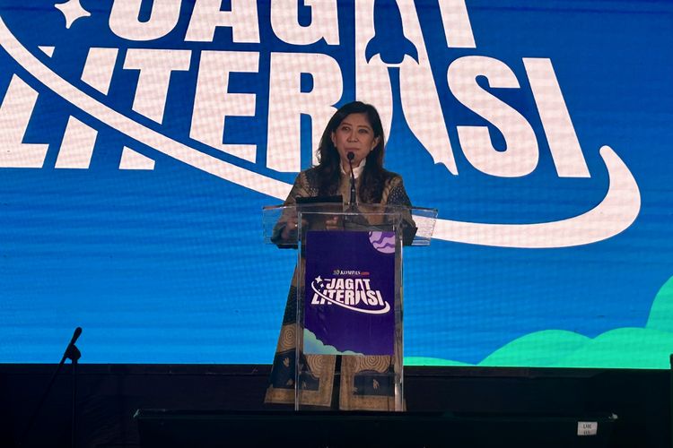 Kompas, Meutya Hafid, Menkomdigi, Jagat Literasi, Menkomdigi Meutya Hafid, hut kompas, hut kompas ke 30, outfit meutya hafid, busana meutya hafid, Meutya Hafid Kenakan Wastra UMKM Yogyakarta di HUT Ke-30 Kompas.com