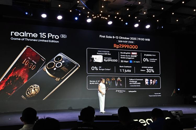 Smartphone, Game of Thrones, realme, Realme 15 pro, HP Realme 15 Pro Edisi 