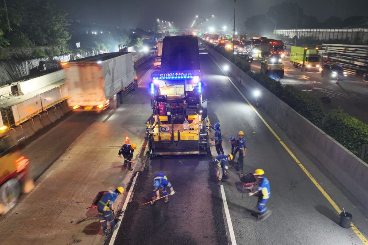 jalan tol, cuaca, ODOL, perbaikan, libur panjang, Kenaikan Yesus Kristus, Sambut Libur Panjang, Jasa Marga Perkuat Preservasi Jalan Tol 24 Jam