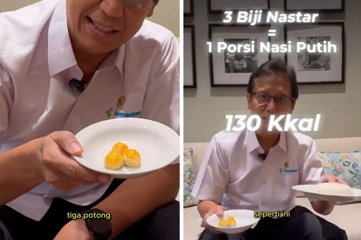 nastar, kue Lebaran, berat badan, Menkes Ingatkan Bahaya Kue Lebaran, Nastar Bisa Setara Seporsi Nasi, Nastar kecil tapi kalorinya besar, Tidak bikin kenyang tapi mudah berlebihan, Tips aman makan kue Lebaran, Jaga pola makan setelah puasa