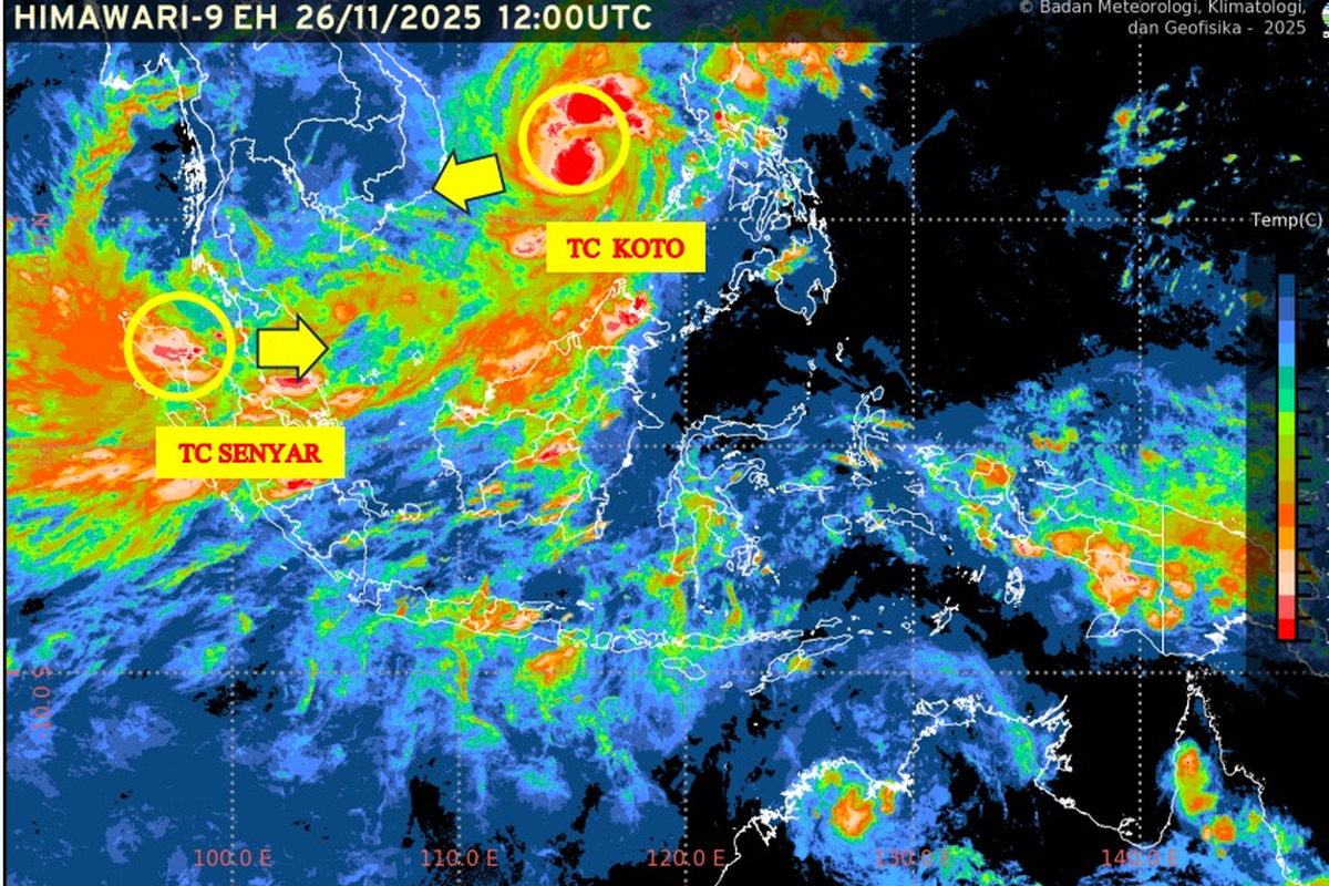 BMKG, Siklon Tropis, Siklon Tropis Senyar, angin kencang, cuaca ekstrem, siklon tropis, hujan lebat, badan meteorologi klimatologi dan geofisika, siklon tropis hari ini, siklon tropis senyar, andri ramadhani, Banyak Siklon Tropis Dekati Wilayah Indonesia, BMKG: Fenomena Tidak Umum