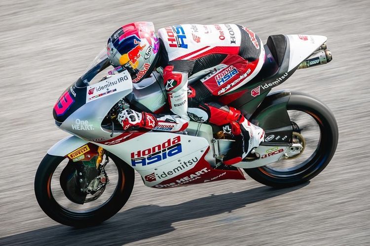 Ilustrasi Veda Ega Pratama di balap Moto3