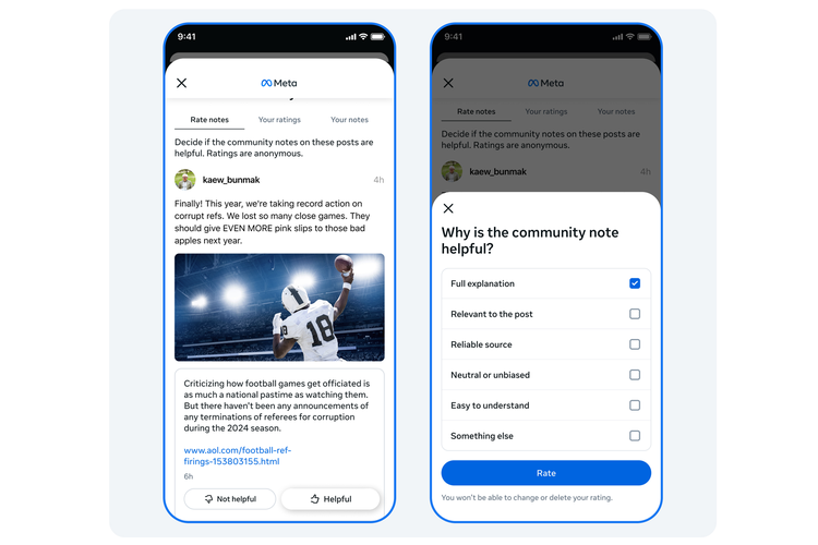 Meta, cek fakta, Facebook, Instagram, Threads, Community Notes, Catatan Komunitas, catatan komunitas, instagram, fact check, meta, Meta Resmi Setop Program Cek Fakta di AS, Ini Gantinya