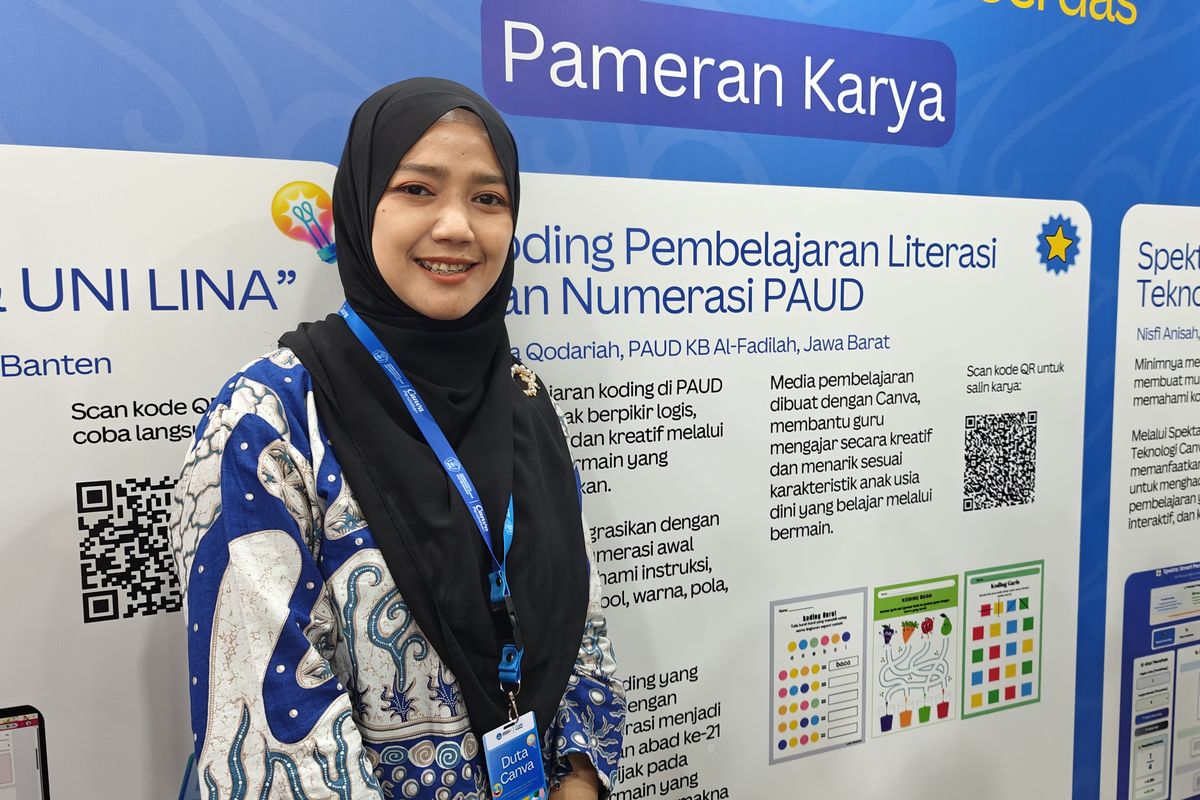 aplikasi, Canva, Aplikasi, aplikasi desain canva, Kisah Guru PAUD dan SMP Pakai Canva untuk Bikin Materi, Karyanya Dipamerkan