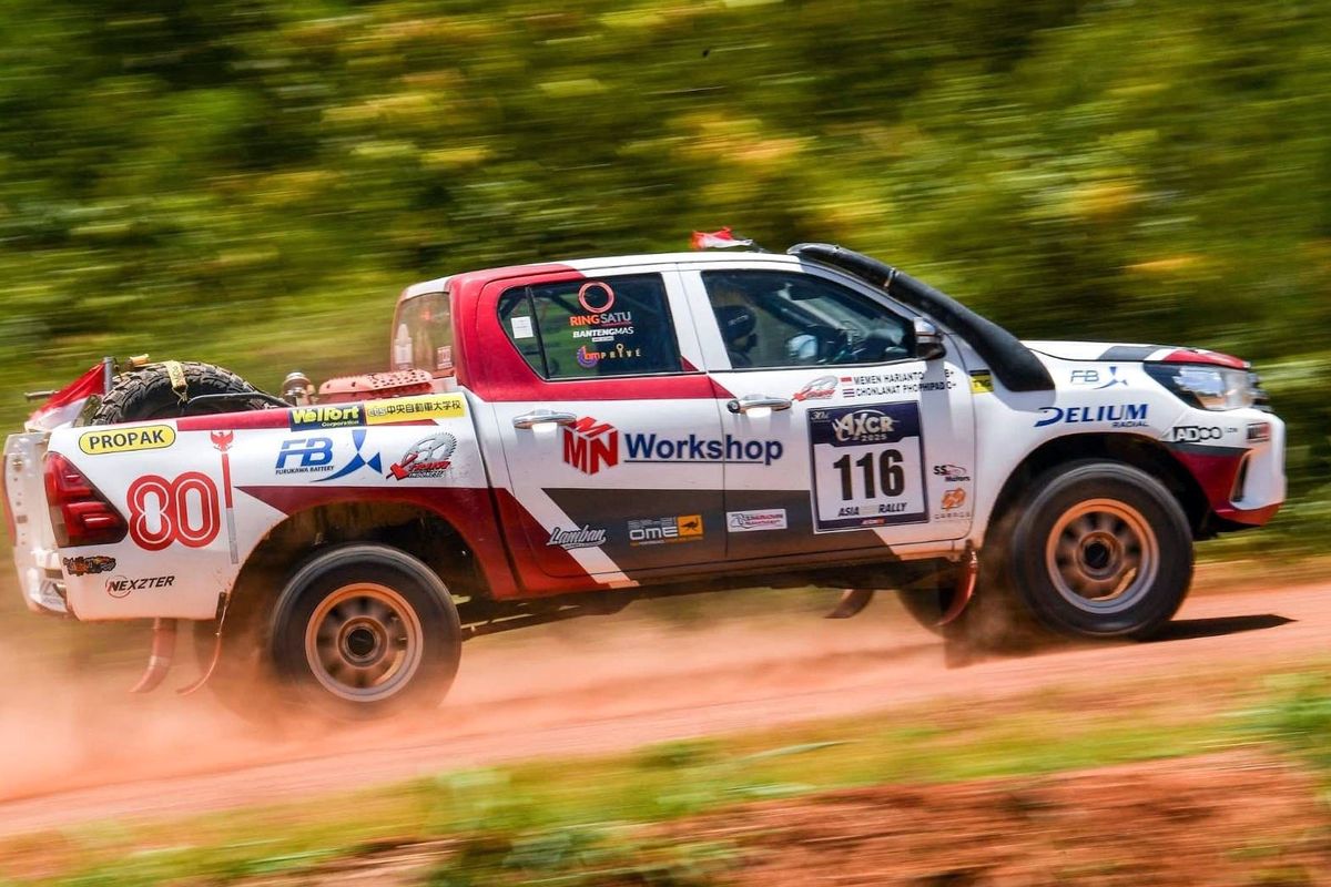 aki mobil, AXCR, Asia Cross Country Rally, pereli, Pereli Indonesia Ukir Prestasi di Thailand, Juara Kelas AXCR 2025