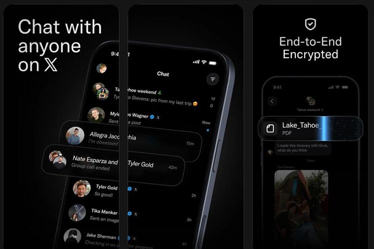 aplikasi, XChat, iPhone, X Twitter, Saya Coba XChat, Aplikasi Chat Baru Milik Elon Musk yang Mirip WhatsApp
