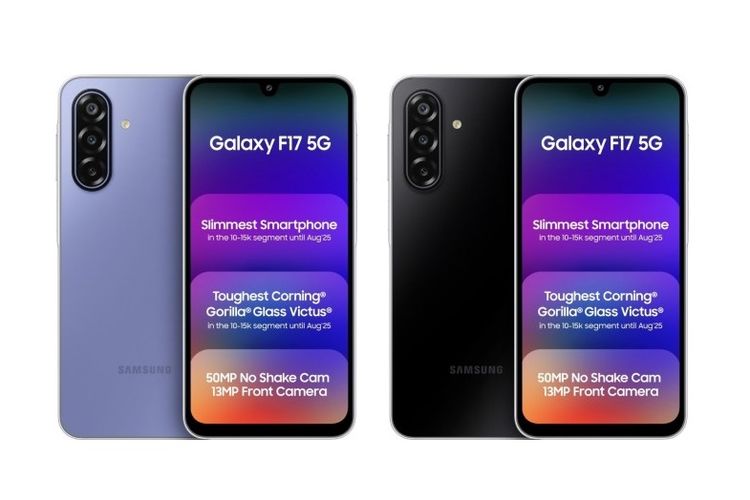 Samsung, Exynos 1330, circle to search, Gemini Live, IP54, Samsung galaxy f17, galaxy f17, spesifikasi galaxy f17, harga galaxy f17, Samsung Galaxy F17 5G Resmi, Desain Tipis dan Android 6 Tahun