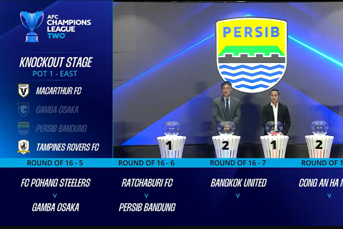 ACL 2, Persib, Indonesia, Persib Bandung, Ratchaburi FC, AFC Champions League Two, ACL 2 2025-2026, Hasil Drawing 16 Besar ACL 2 2025-2026: Persib Lawan Ratchaburi FC