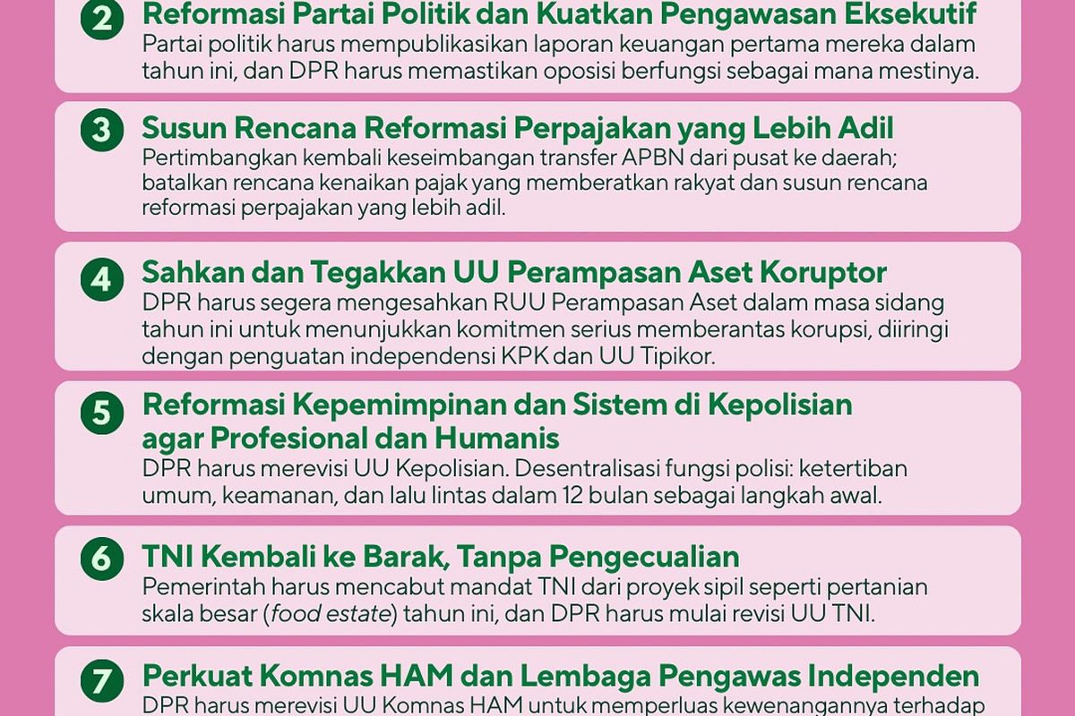 5 September 2025, 8 Tuntutan rakyat, 17 tuntutan rakyat, 5 September Jadi Batas Waktu DPR hingga Presiden Jawab 17 Tuntutan Rakyat