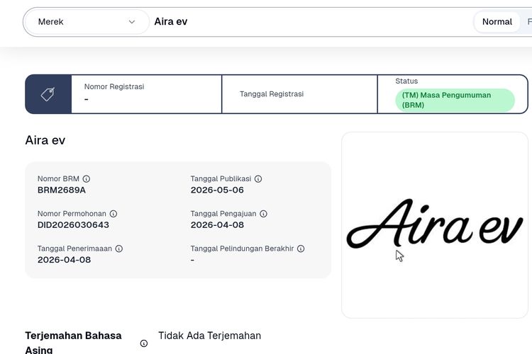 Aira ev, Wuling, mobil listrik, Wuling Aira ev Terdaftar di PDKI, Calon Penerus Air ev?