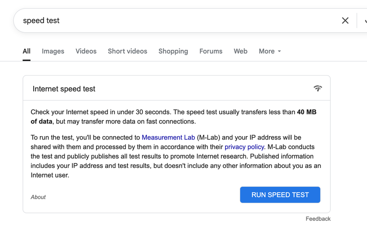 Google, kecepatan internet, Cara cek kecepatan internet, Google Bisa Dipakai Cek Kecepatan Internet, Begini Caranya