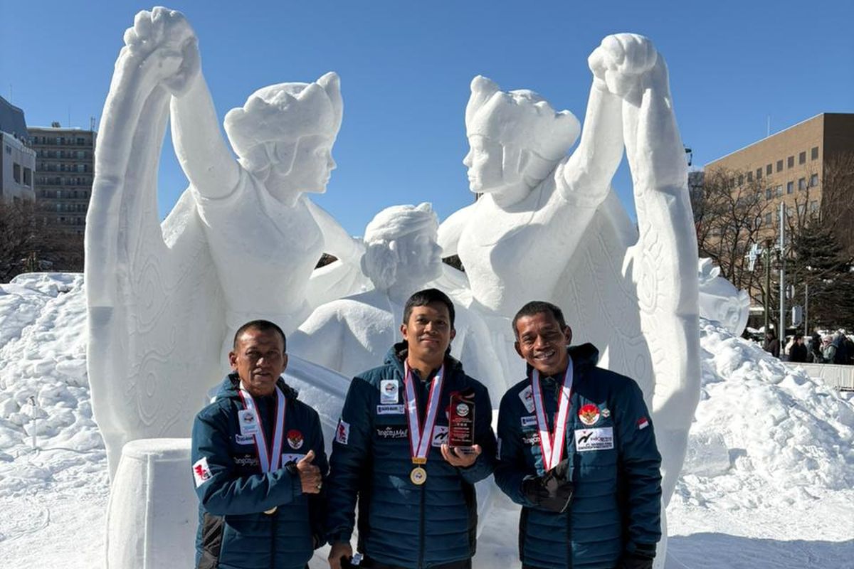 Jepang, Sapporo Snow Festival, Meski Negara Tropis, Indonesia Sabet Juara 2 Lomba Patung Salju Sapporo 2026