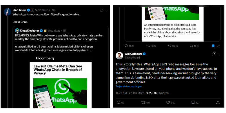 Meta, pesan WhatsApp, Meta Digugat, Chat WhatsApp Disebut Disa Diintip