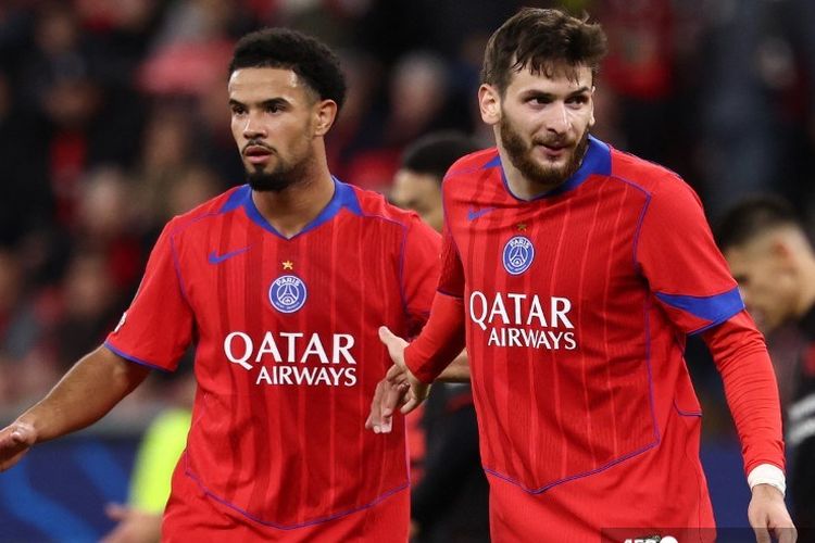 Liga Champions, Paris Saint-Germain, Bayer Leverkusen, Leverkusen vs PSG, Hasil Leverkusen Vs PSG 2-7, Pesta Gol Sang Juara Bertahan