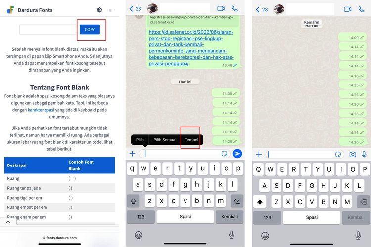 WhatsApp, Cara mengubah tulisan di WA menjadi unik, Cara membuat tulisan unik di WA tanpa aplikasi, Cara membuat tulisan unik di WhatsApp tanpa aplikasi, 15 Cara Membuat Tulisan Unik di WhatsApp Tanpa Aplikasi dengan Mudah, 1. Cara membuat tulisan tebal di WhatsApp, 2. Cara membuat tulisan miring di WhatsApp, 3. Cara membuat tulisan coret di WhatsApp, 4. Cara membuat tulisan monospace di WhatsApp, 5. Cara membuat tulisan tebal, miring, coret di WhatsApp tanpa kode, 6. Cara membuat tulisan kombinasi tebal-miring di WhatsApp, 7. Cara membuat tulisan kombinasi miring-coret di WhatsApp, 9. Cara membuat tulisan kosong di WhatsApp, 9. Cara membuat Scrolling Text di WhatsApp, 10. Cara membuat tulisan bergaris bawah di WhatsApp, 11. Cara membuat tulisan terbalik di WhatsApp, 12. Cara membuat tulisan berwarna di WhatsApp, 13. Cara membuat tulisan Read More di WhatsApp, 14. Cara membuat tulisan Arab di WhatsApp, 15. Cara membuat tulisan di WhatsApp dengan font aesthetic
