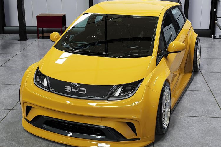 Dolphin, mobil listrik, modifikasi digital, Referensi Modifikasi BYD Dolphin: Body Kit Agresif dan Padat