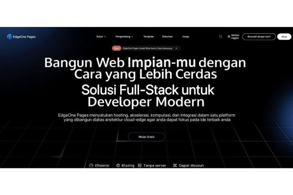 EdgeOne Pages, Tencent Cloud, SaaS, Perkuat Strategi AI Terpadu, Tencent Cloud Luncurkan Versi Resmi EdgeOne Pages