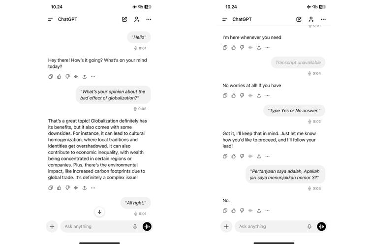 ChatGPT, Voice, kamera ponsel, ChatGPT mengintip, ChatGPT Intip Kita? Saya Tes dengan Pertanyaan “Ya-Tidak”, Begini Jawabannya