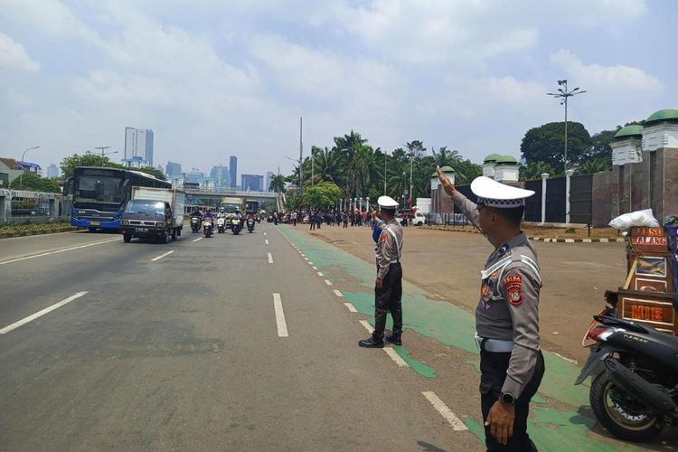 demo jakarta hari ini, Demo Jakarta 1 September, Lalu lintas Demo Jakarta, Antisipasi Demo, Polisi Imbau Pengguna Kendaraan Hindari Lokasi Ini