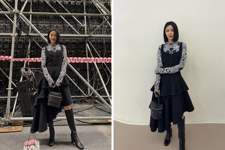 Jimin BTS, Jimin, Song Da Eun, song da eun jimin, outfit song da eun, gaya song da eun, 5 Gaya Song Da Eun yang Dirumorkan Pacaran dengan Jimin BTS, 1. Sweater cerah dengan bawahan monokrom, 2. Black and white bermotif, 3. Santai mengenakan sandal, 4. Boyish dengan sentuhan warna cerah, 5. Kenakan bucket hat