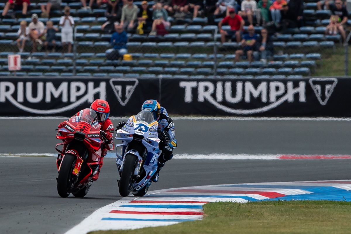 Alex Marquez, MotoGP Belanda, Acosta, alex marquez, Live MotoGP Belanda; Alex Marquez Crash Senggolan dengan Acosta