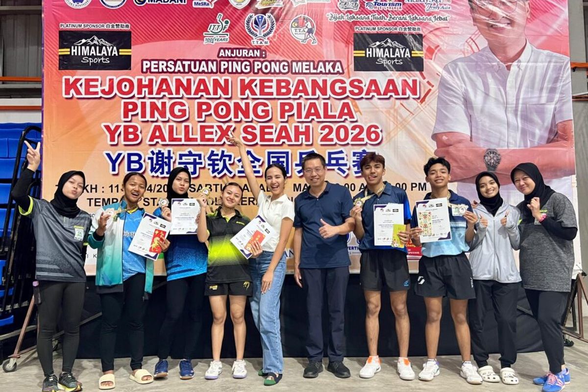 PB PTMSI, tenis meja, Indonesia Sabet 2 Emas di Kejuaraan Tenis Meja Internasional Malaka