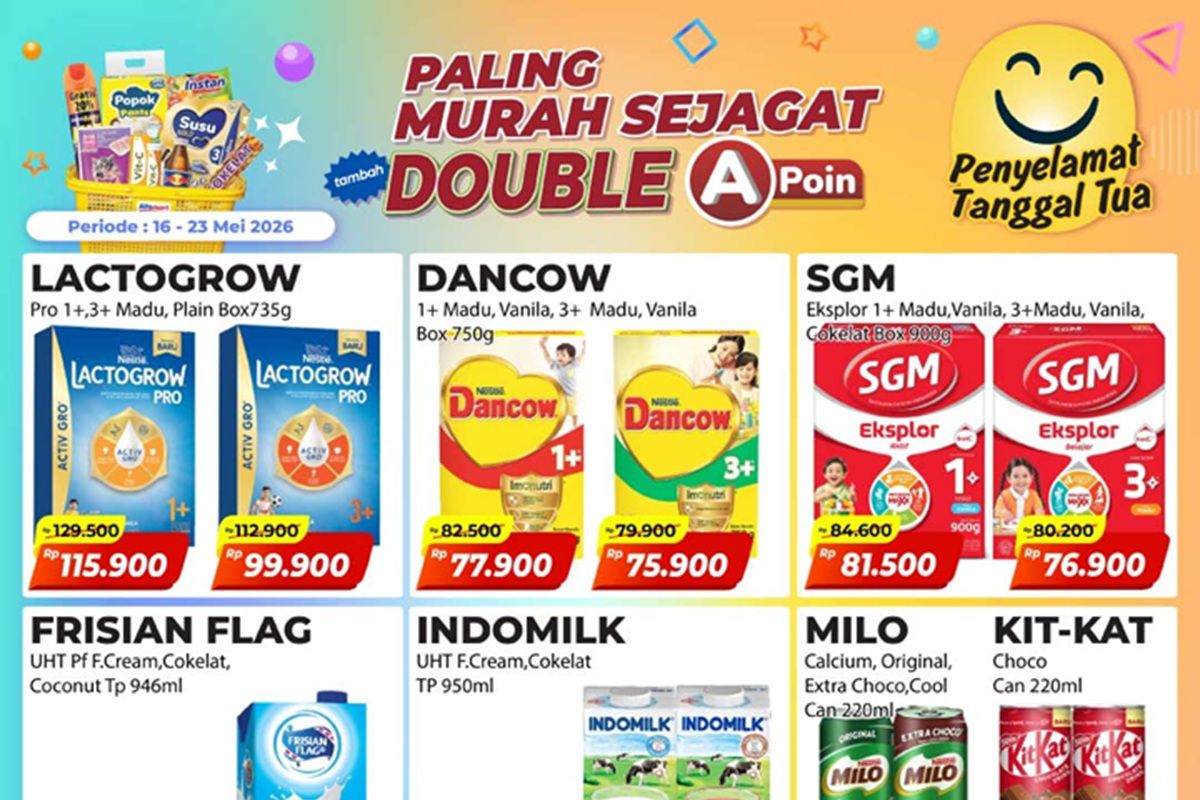 promo Alfamart, Promo Alfamart Hari Ini 30 Mei 2026, Bahan Dapur Mulai Rp 5.000-an, Promo JSM ( 22-24 Mei 2026), Camilan murah (16-31 Mei 2026), Breakfast fair ( 15-31 Mei 2026), Alfamart telur, Biskuit asyik (15-31 Mei 2026)
