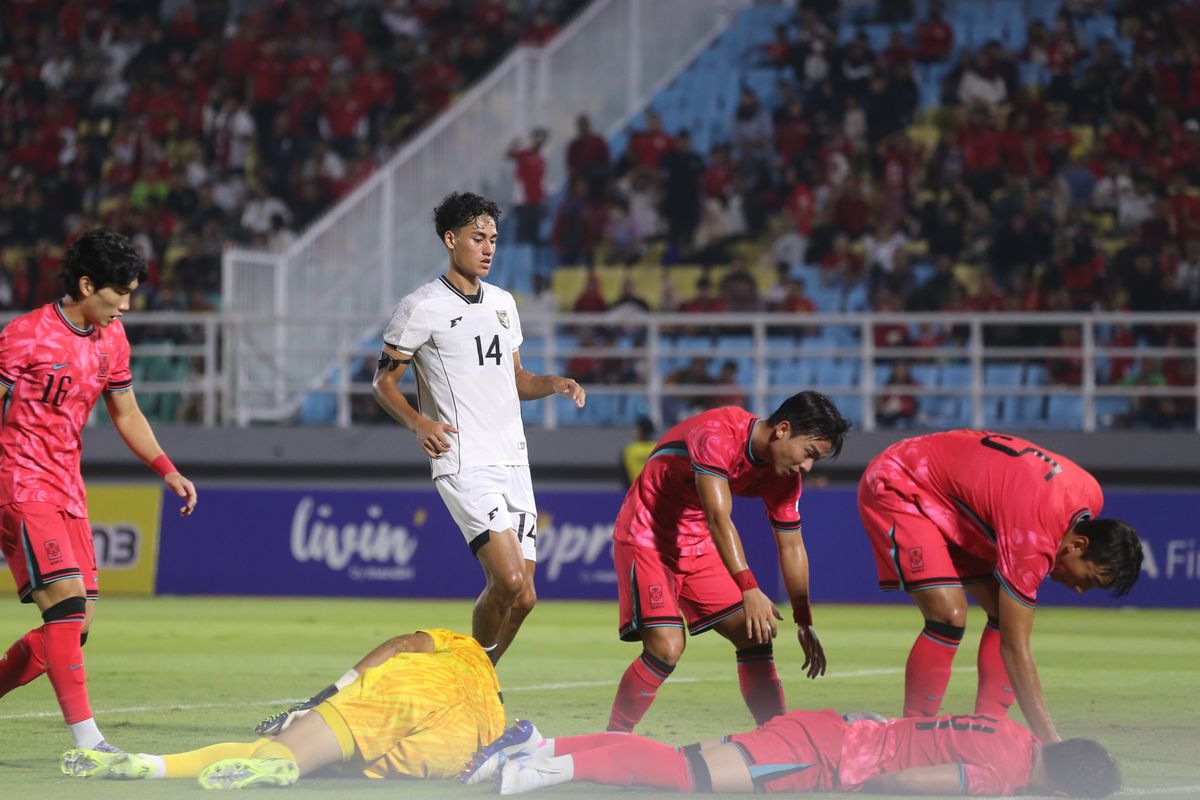 Hasil Indonesia Vs Korea Selatan, timnas U23 Indonesia vs Korea Selatan, Gerald Vanenburg, hasil timnas u23 indonesia vs korea selatan, Timnas U23 Indonesia Vs Korea Selatan 0-1: Fisik Jadi Sorotan, 50 Menit Sudah Mulai Keram