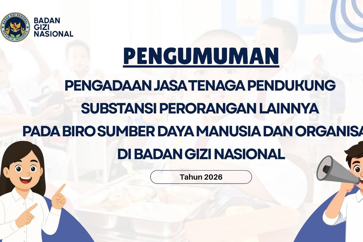 rekrutmen BGN, Rekrutmen BGN 2026, cara daftar rekrutmen BGN 2026, Badan Gizi Nasional, Cara Daftar Rekrutmen Tenaga Pendukung BGN 2026, Dibuka hingga 7 Februari, Tersedia Tujuh Posisi Tenaga Pendukung di BGN, Persyaratan Daftar Rekrutmen BGN 2026, Cara Daftar Rekrutmen BGN 2026, Jadwal Rekrutmen BGN 2026