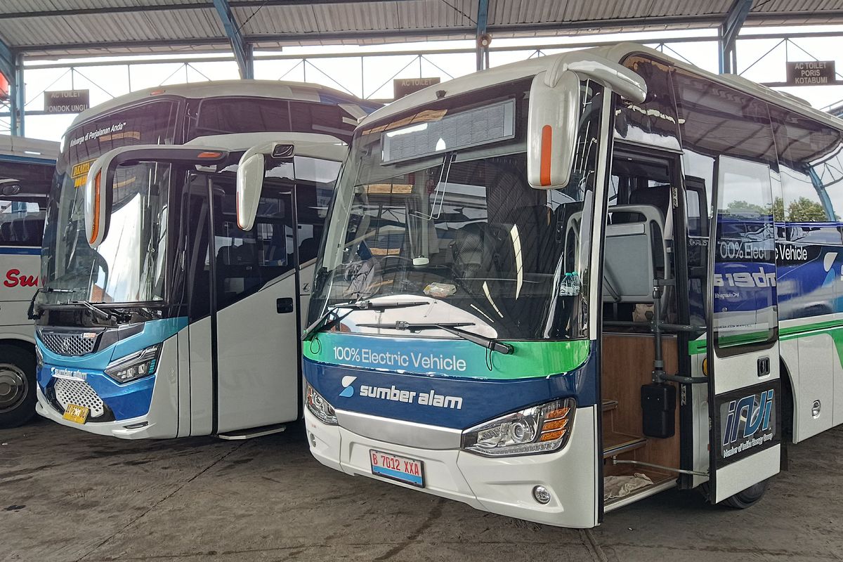 bus listrik, Tantangan Bus Listrik Antar Kota: Belum Ada SPKLU Khusus Niaga