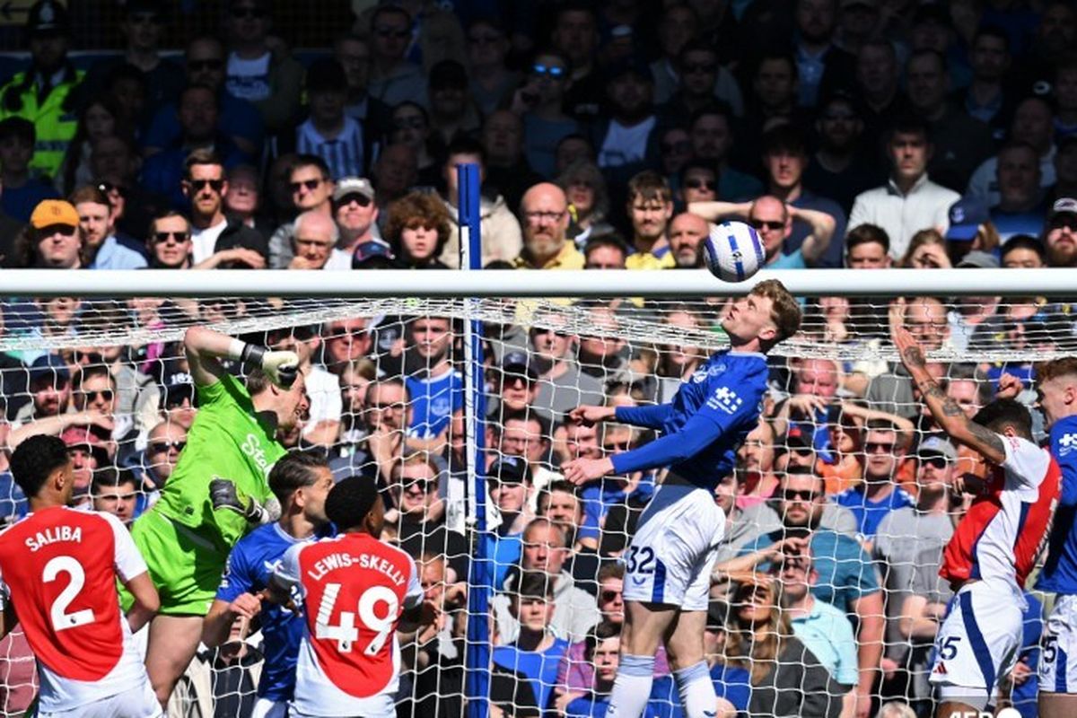 Arsenal, Everton, Liga Inggris, Everton vs Arsenal, Liverpool, everton, hasil liga inggris, Hasil Everton Vs Arsenal 1-1: Tertahan, Asa Juara Gunners Kian Tipis