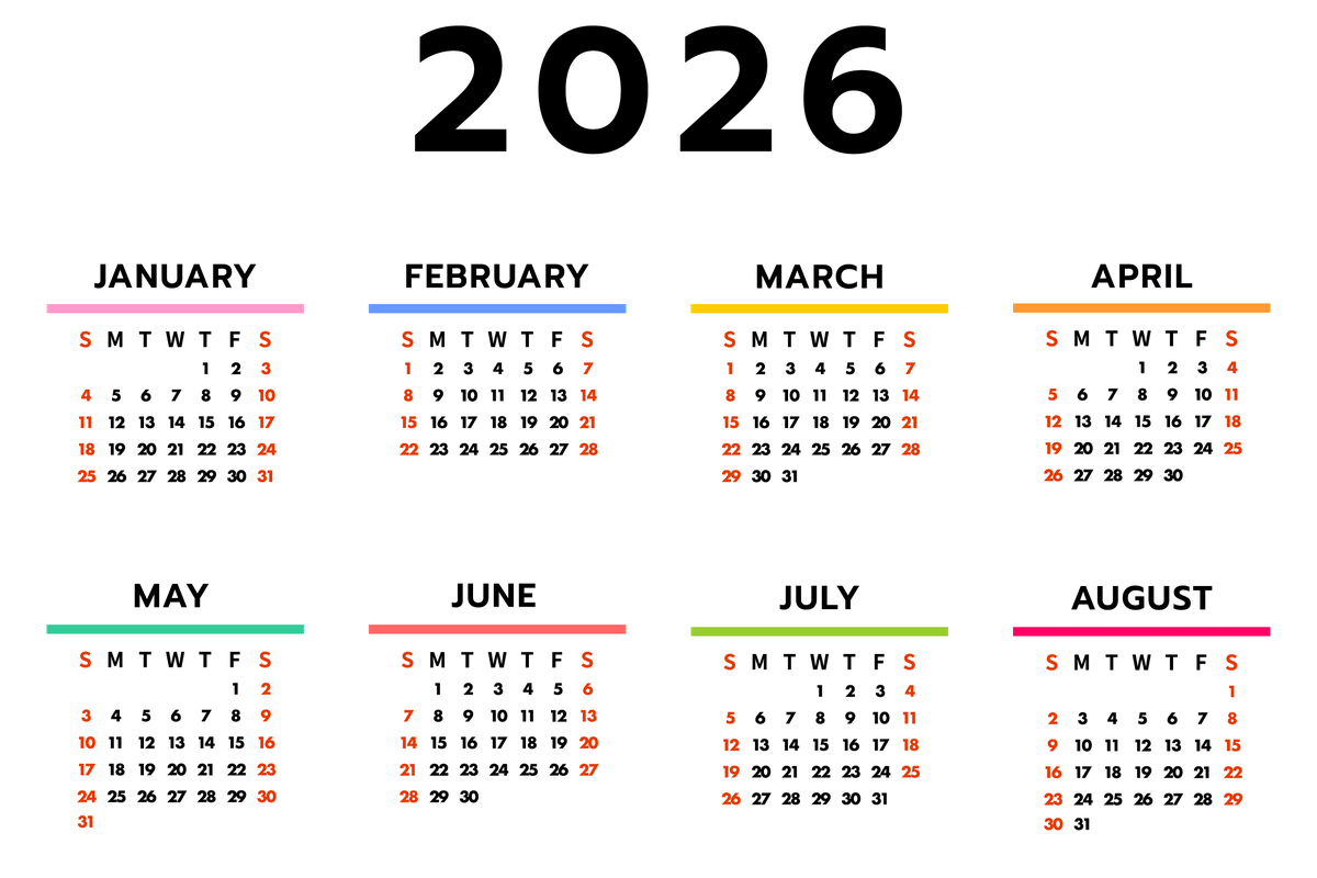 kalender 2026, Kalender Libur 2026 Total 25 Hari dengan Potensi 9 Kali Long Weekend