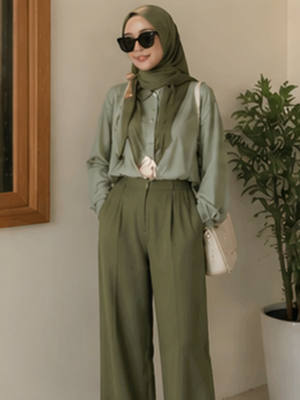 warna sage, mix and match, kombinasi warna, Warna Sage Cocok dengan Warna Apa? Ini 10 Kombinasinya, Apa Itu Warna Sage dan Kenapa Banyak Digemari?, Warna Sage Cocok dengan Warna Apa?, Inspirasi Outfit dengan Warna Sage, Tips Mix and Match Warna Sage agar Tidak Norak, Warna Jilbab yang Cocok dengan Baju Sage, Jilbab warna nude dan cream, FAQ Seputar Warna Sage, Kesimpulan