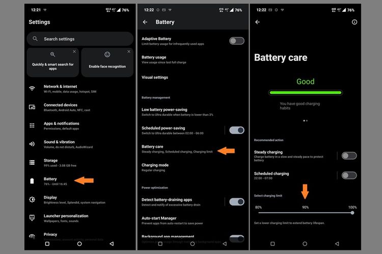Android, baterai smartphone, baterai HP, Batas Aman Cas HP Maksimal 80 Persen, Begini Cara Aturnya