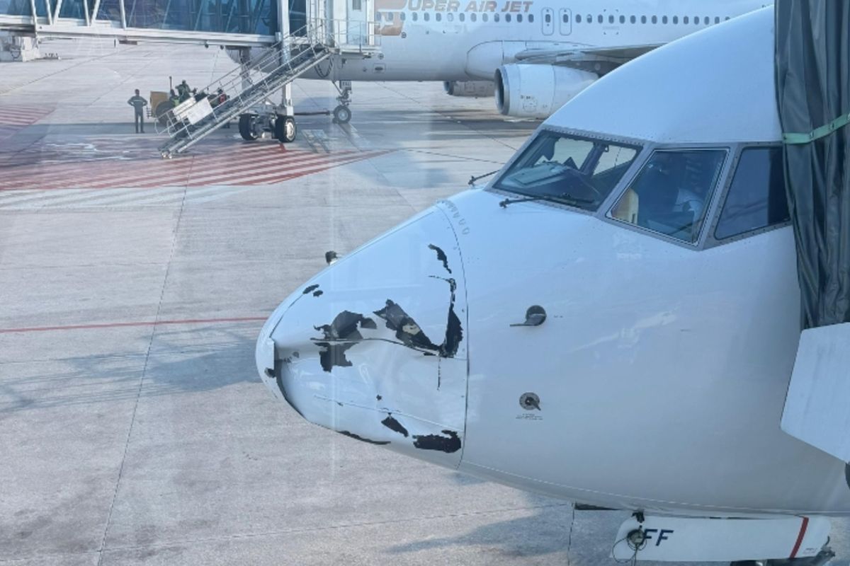 Sebab Hidung Pesawat Garuda Penyok Saat Mendarat di Pekanbaru Masih Diinvestigasi