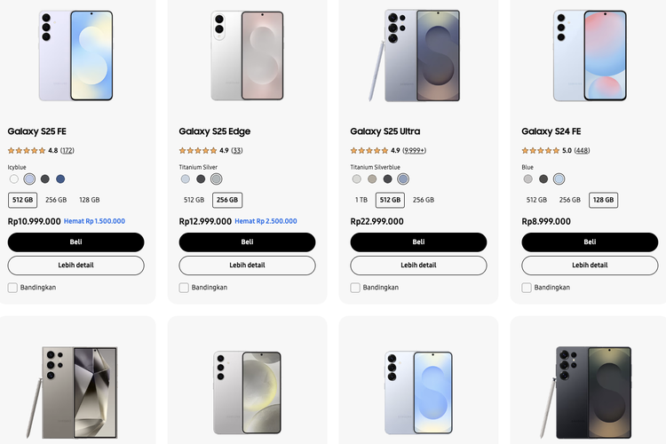 harga HP Samsung, Update Harga HP Samsung Hari Ini 22 Desember 2025, Beli di Akhir Tahun Lebih Murah
