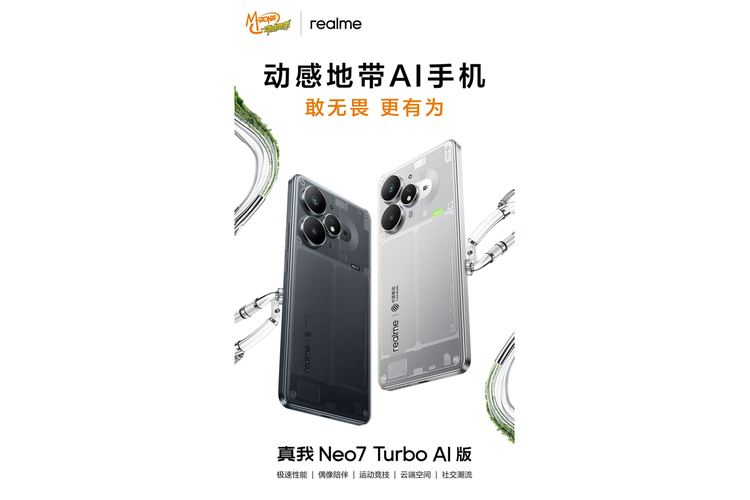 Realme, Dimensity 9400e, Realme Neo 7 Turbo AI Edition, Realme Neo 7 Turbo, ram 16, harga Realme Neo 7 Turbo AI Edition, spesifikasi Realme Neo 7 Turbo AI Edition, HP Realme Neo 7 Turbo AI Edition Rilis, Tawarkan 5 Personalisasi Khusus
