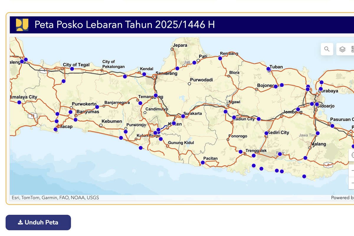 mudik Lebaran, Lebaran 2025, posko lebaran 2025, cara cek posko lebaran 2025, Link dan Cara Cek Peta Posko Lebaran 2025 via HP
