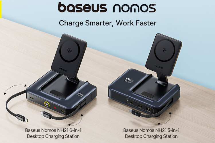 laptop, MacBook, gadget, Baseus, charger, Macbook, Baseus Nomos NH21 Rilis, Desktop Charger yang Bisa Cas 2 MacBook Sekaligus