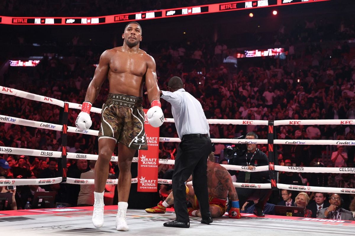 Anthony Joshua, Jake Paul, tinju, Jake Paul vs Anthony Joshua, Kata-kata Anthony Joshua Usai Menang KO atas Jake Paul