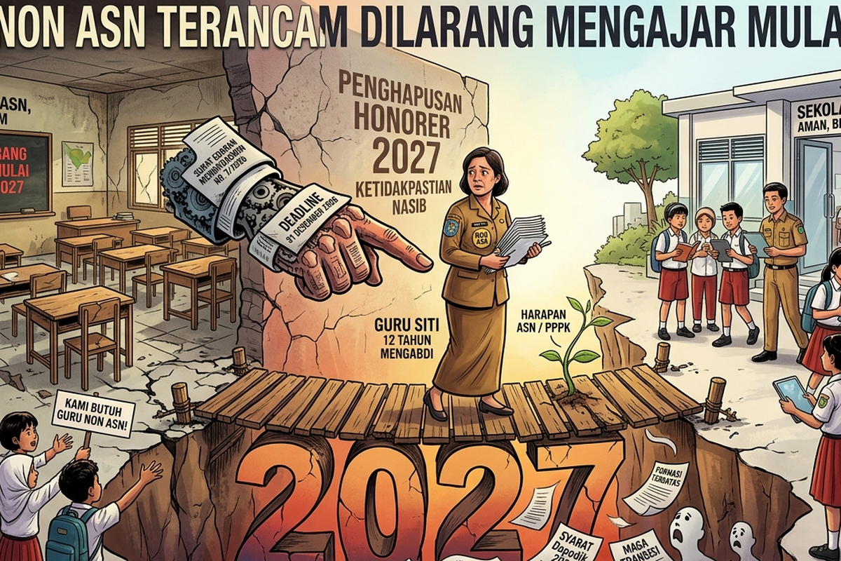 guru non-ASN, Benarkah Guru Non-ASN Dilarang Mengajar Mulai 2027? Ini Penjelasan Resmi Kemendikdasmen