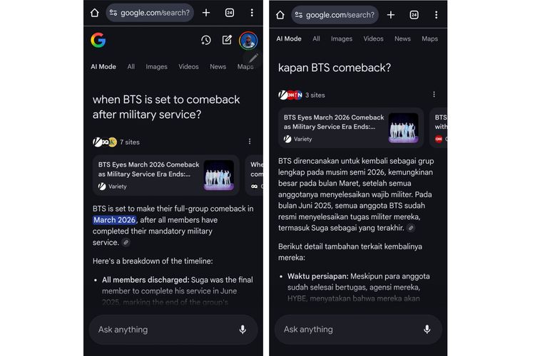 Google, Chrome, search, fitur baru, Bahasa Indonesia, gemini, ai mode, Lebih Melokal, Google AI Mode Kini Dukung Bahasa Indonesia