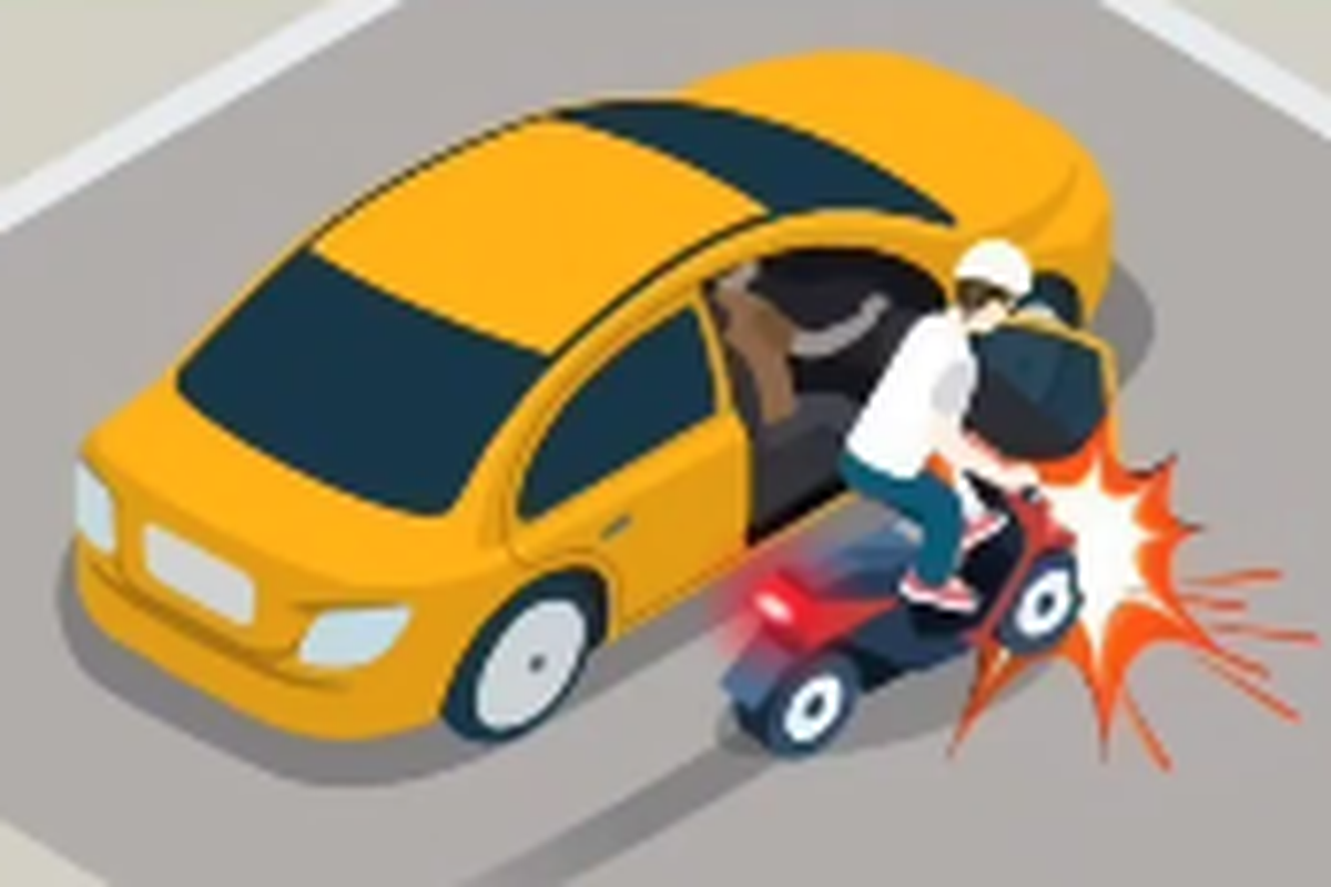 mobil, pengendara motor, motor, Sering Tabrak Pintu Mobil yang Dibuka, Pemotor Harus Lebih Antisipatif