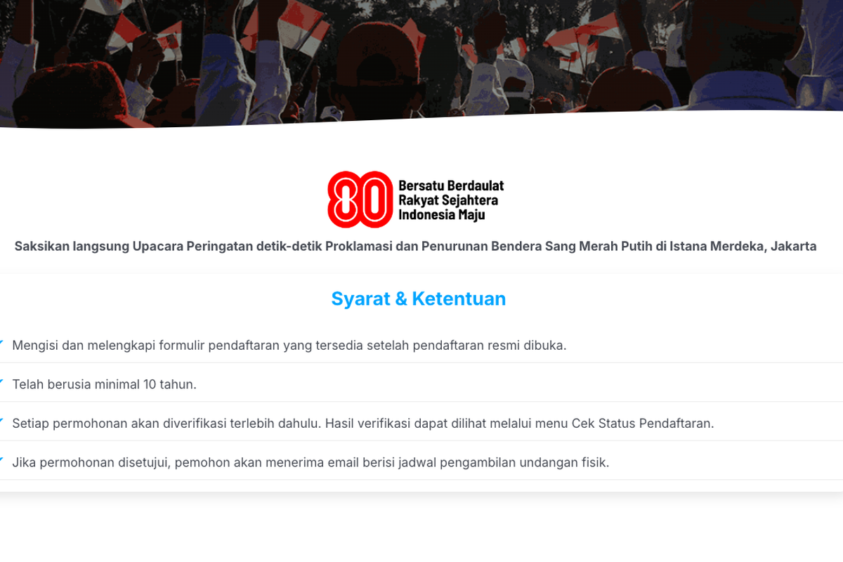 Istana Negara, Upacara 17 Agustus, upacara 17 Agustus, istana negara, upacara 17 agustus 2025, cara daftar upacara 17 agustus 2024 di istana negara, syarat daftar upacara Istana Negara, Cara Daftar Upacara 17 Agustus 2025 di pandang.istanapresiden.go.id
